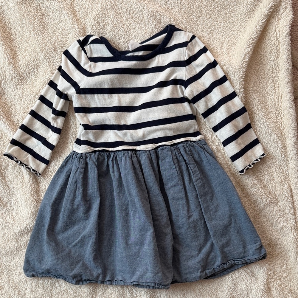 GAP Navy and White Striped Kids Dress